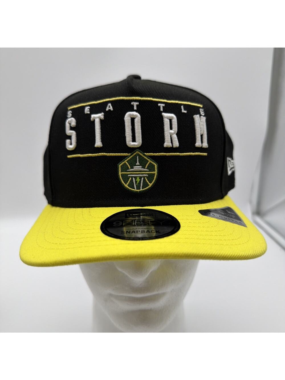 New Era Black/Yellow Seattle Storm 2025 WNBA Draft 9TWENTY Adjustable Hat NWT!